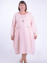 Lagenlook Linen Dress with Buttons and Pockets - 8867, Dresses, Pure Plus Clothing, Lagenlook Clothing, Plus Size Fashion, Over 50 Fashion